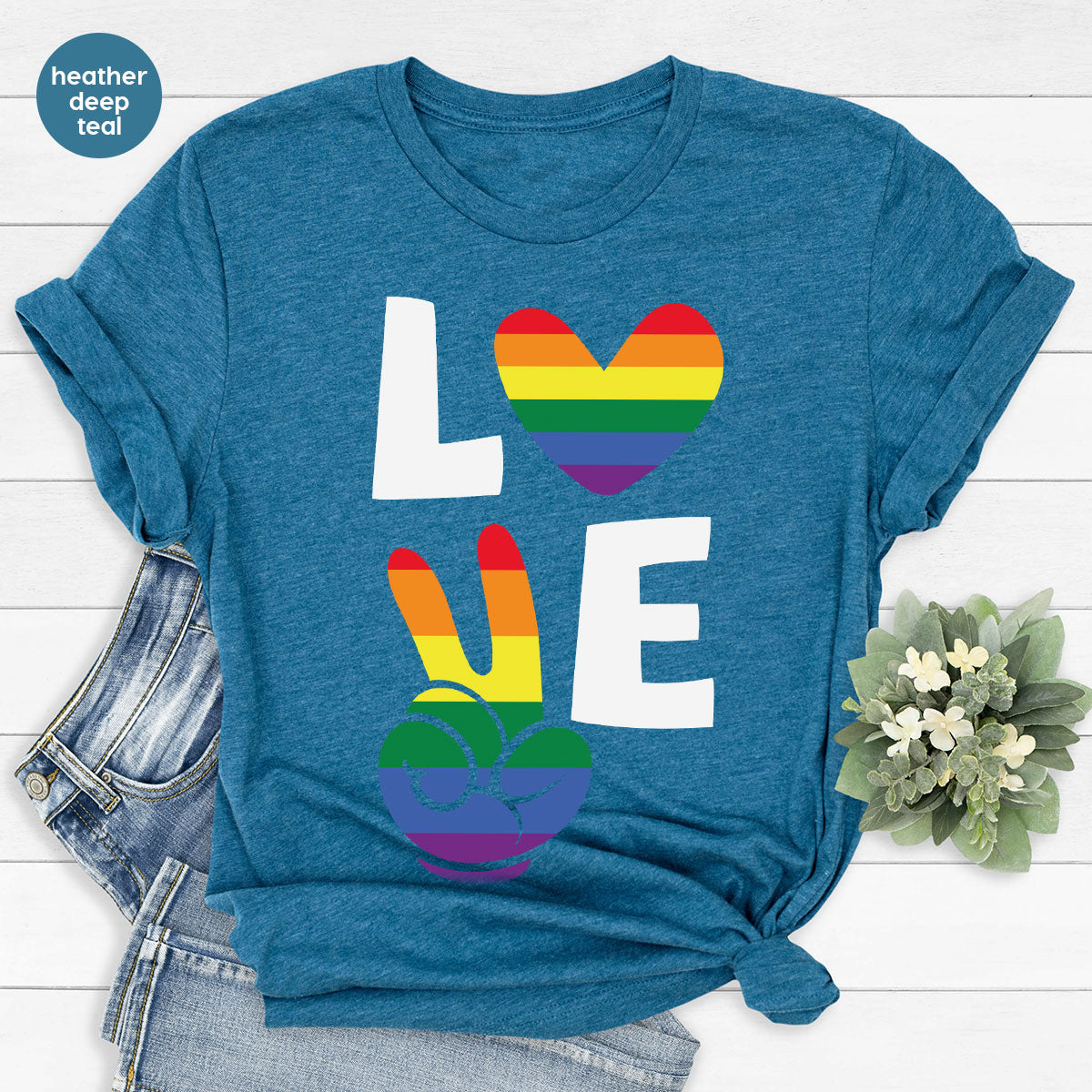 LGBT Love Shirt, Rainbow Glory T-Shirt, Pride Tee