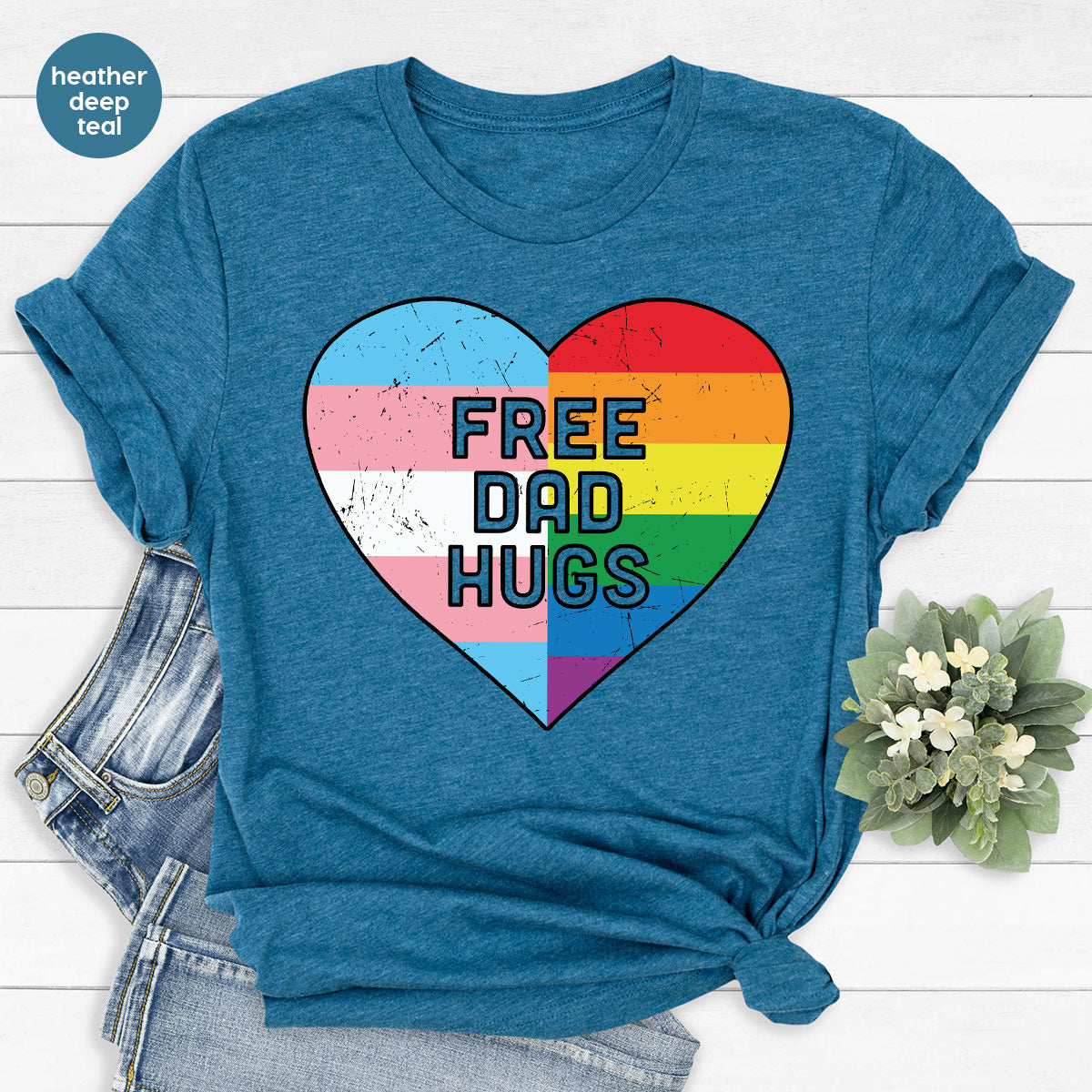 Free Dad Hugs Shirt, LGBT Shirt, LGBT Pride T-Shirt