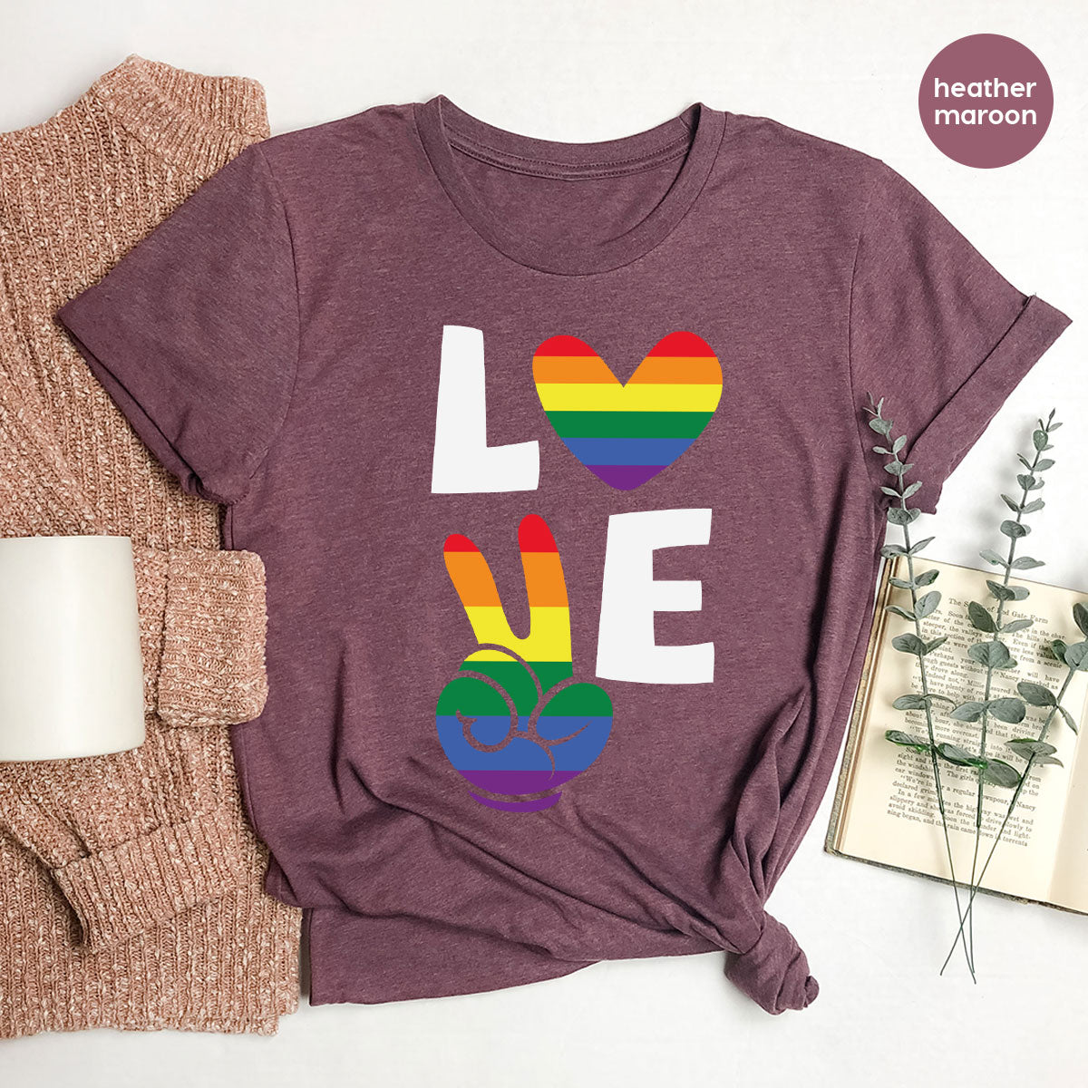 LGBT Love Shirt, Rainbow Glory T-Shirt, Pride Tee