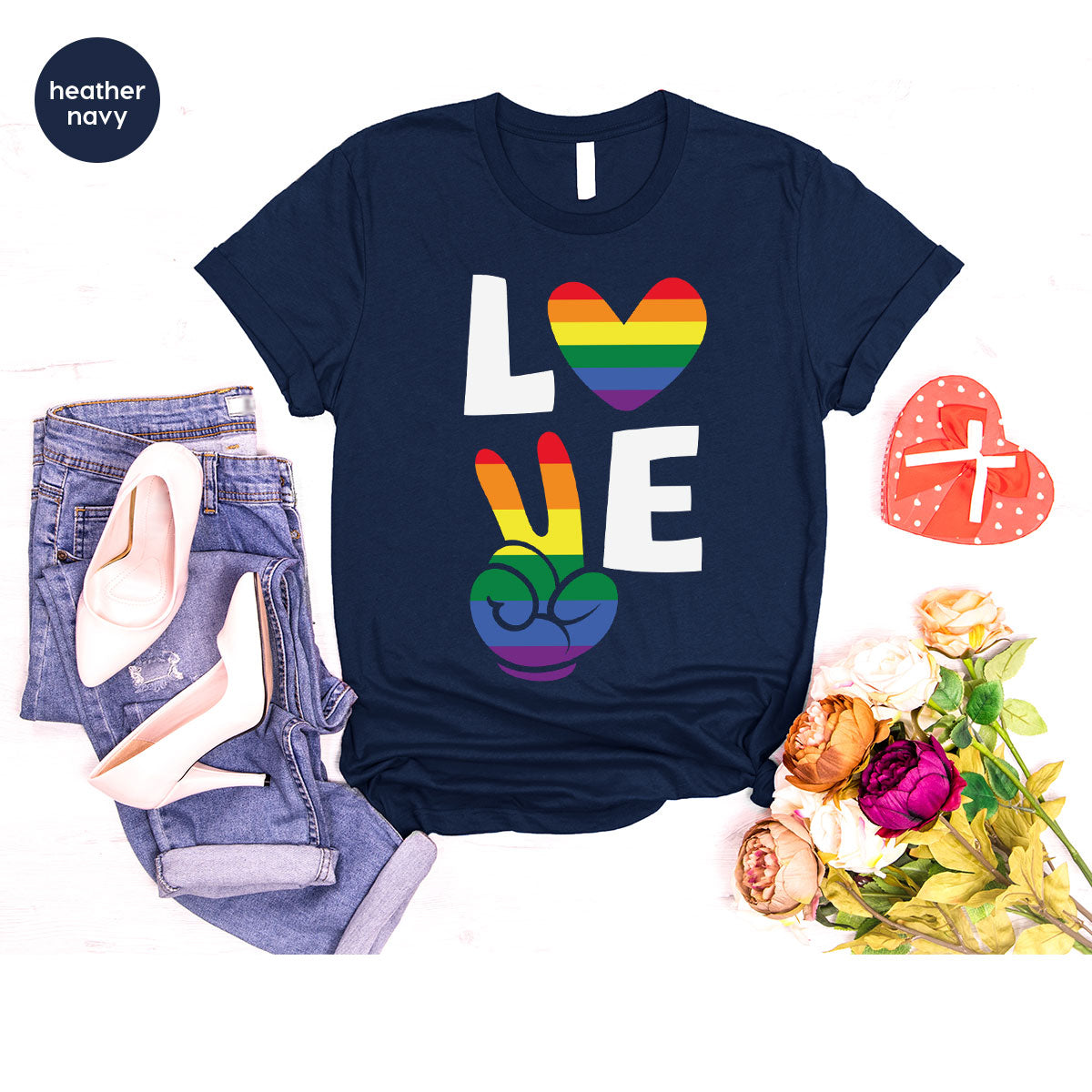 LGBT Love Shirt, Rainbow Glory T-Shirt, Pride Tee
