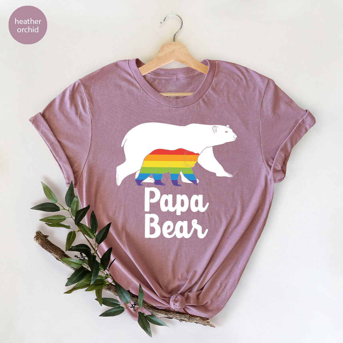 Papa Bear Shirt, Papa Bear T-Shirt, LGBT Shirt, Rainbow Bear Tee