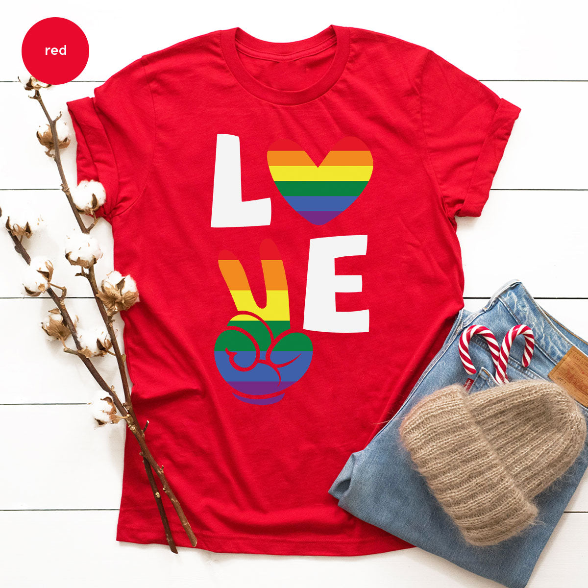LGBT Love Shirt, Rainbow Glory T-Shirt, Pride Tee