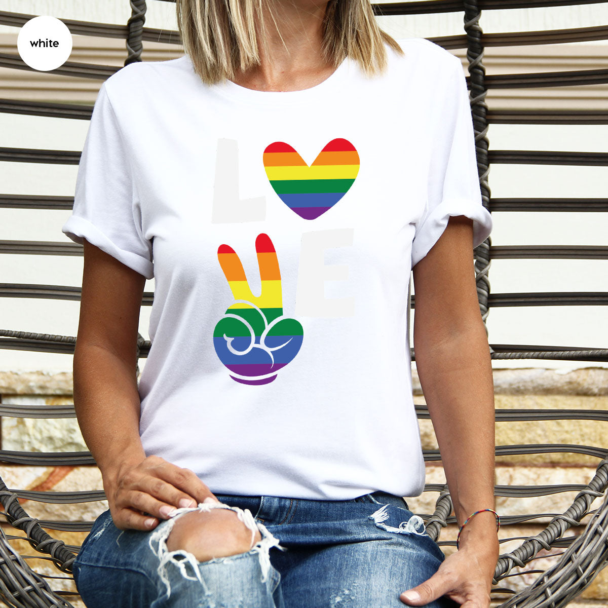 LGBT Love Shirt, Rainbow Glory T-Shirt, Pride Tee