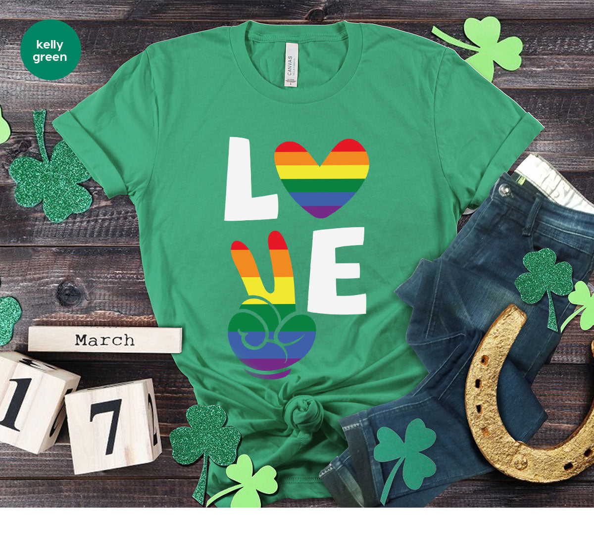 LGBT Love Shirt, Rainbow Glory T-Shirt, Pride Tee