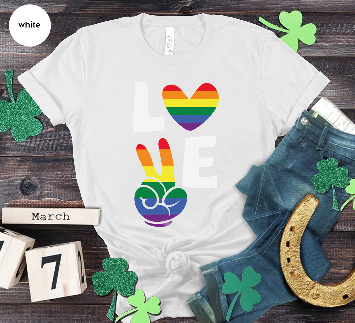 LGBT Love Shirt, Rainbow Glory T-Shirt, Pride Tee