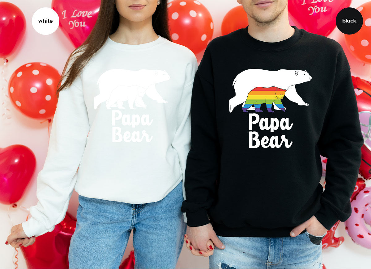Papa Bear Shirt, Papa Bear T-Shirt, LGBT Shirt, Rainbow Bear Tee