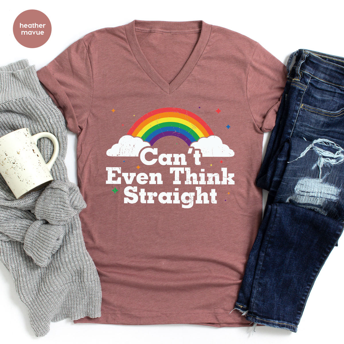 Can I Even Think Straight Shirt, Rainbow T-Shirt, LGBT T-Shirt