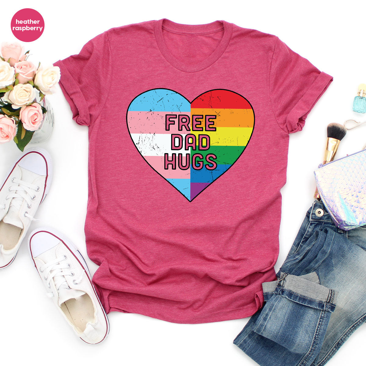Free Dad Hugs Shirt, LGBT Shirt, LGBT Pride T-Shirt