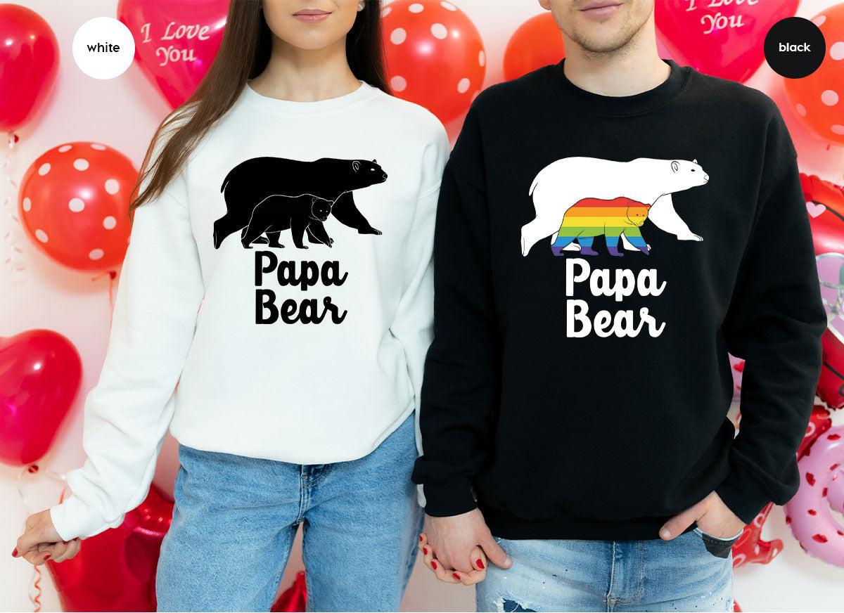 Papa Bear Shirt, Papa Bear T-Shirt, LGBT Shirt, Rainbow Bear Tee