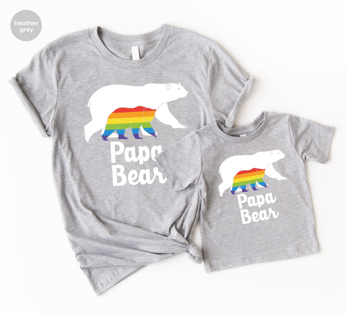 Papa Bear Shirt, Papa Bear T-Shirt, LGBT Shirt, Rainbow Bear Tee