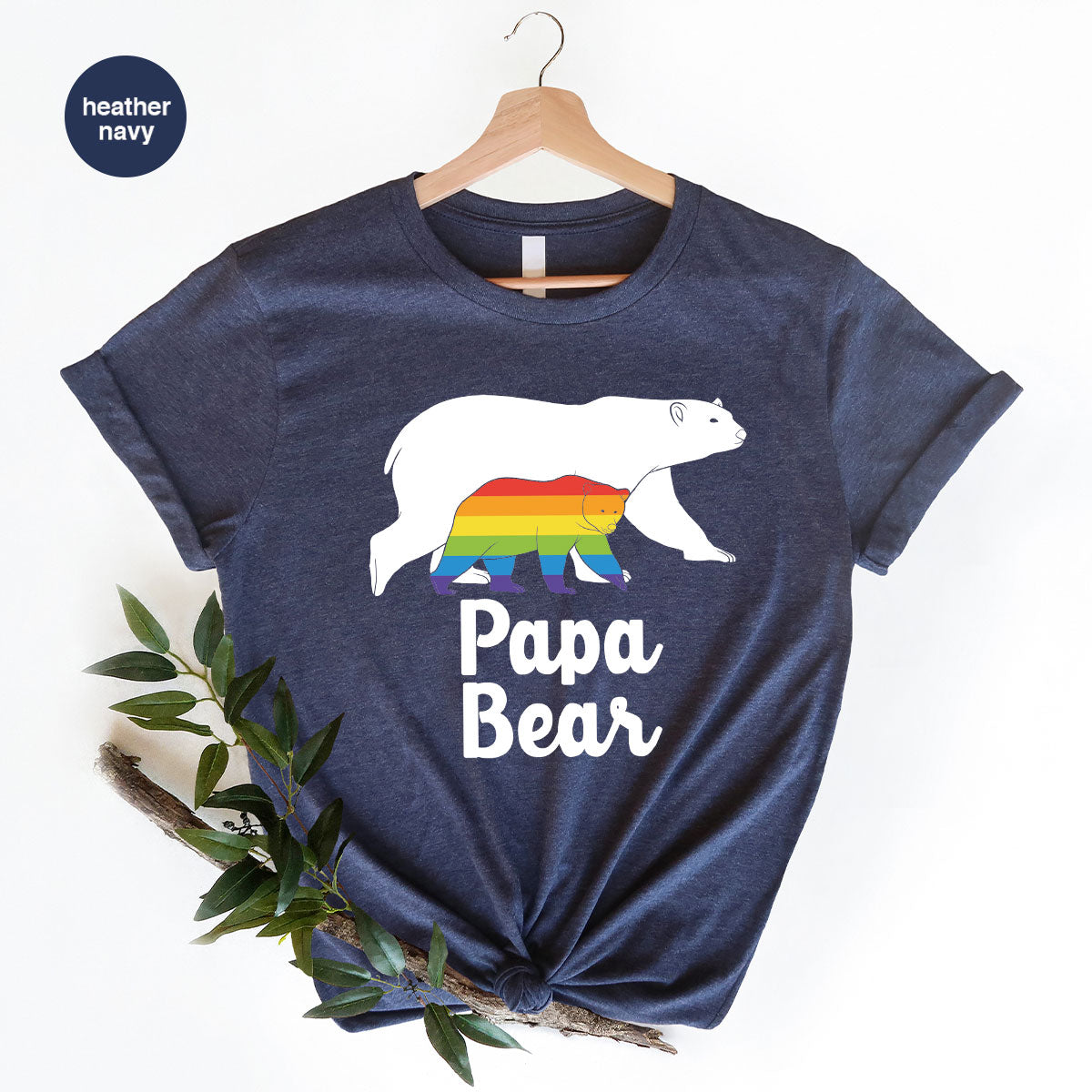 Papa Bear Shirt, Papa Bear T-Shirt, LGBT Shirt, Rainbow Bear Tee