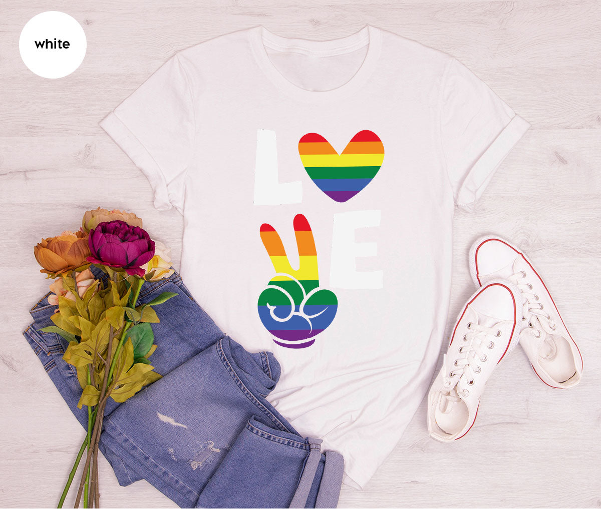 LGBT Love Shirt, Rainbow Glory T-Shirt, Pride Tee