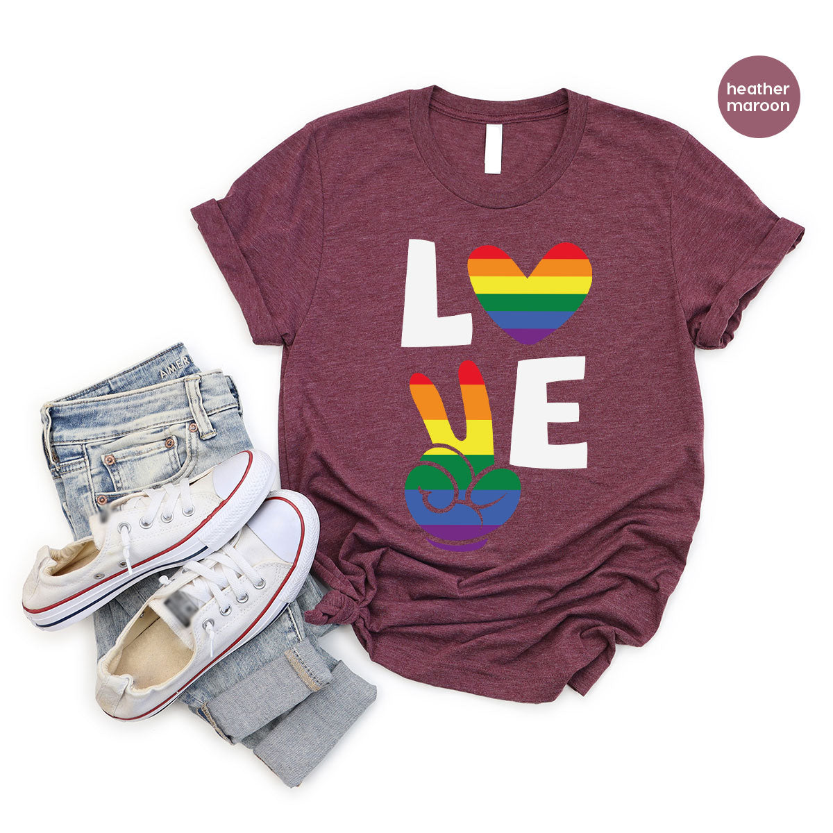 LGBT Love Shirt, Rainbow Glory T-Shirt, Pride Tee