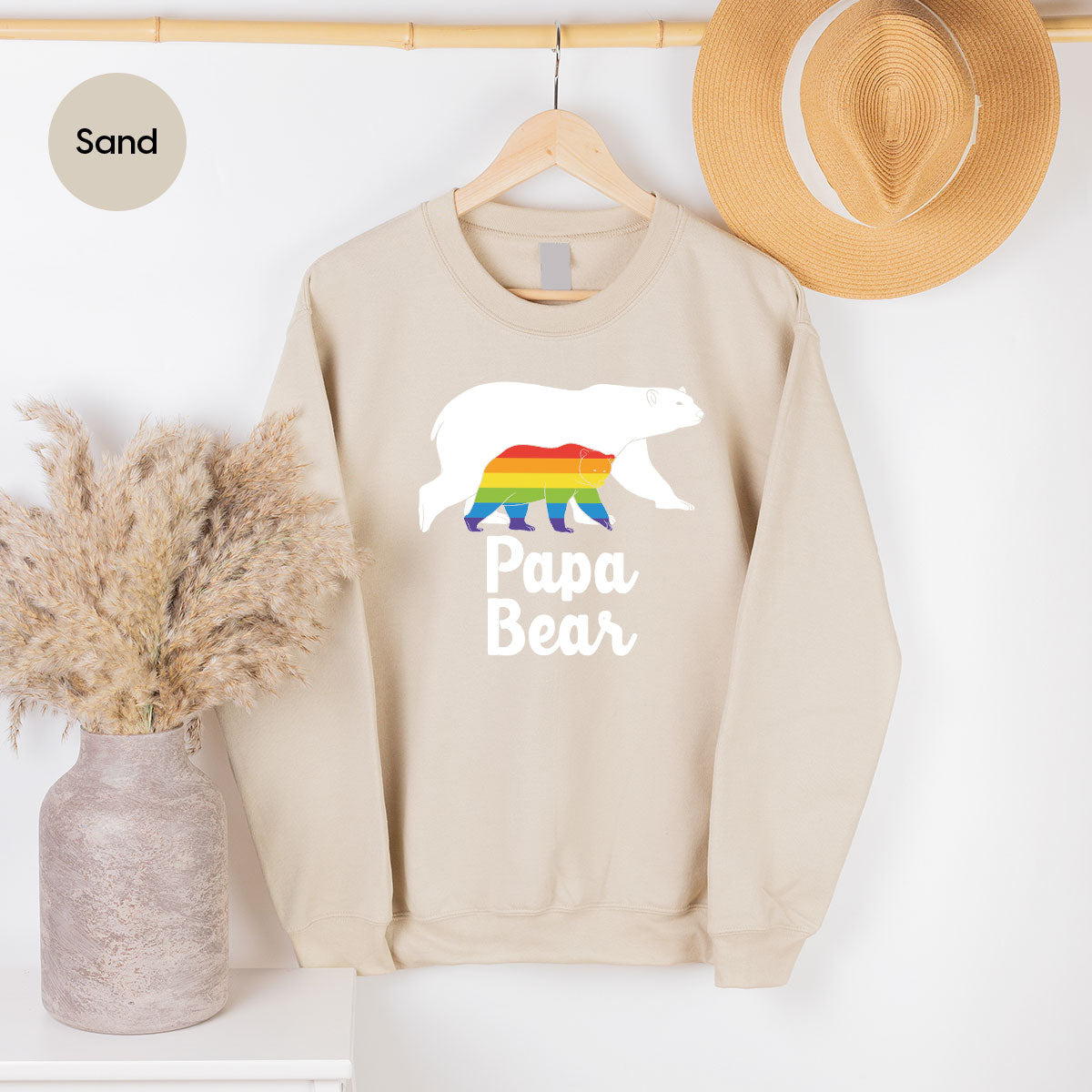 Papa Bear Shirt, Papa Bear T-Shirt, LGBT Shirt, Rainbow Bear Tee