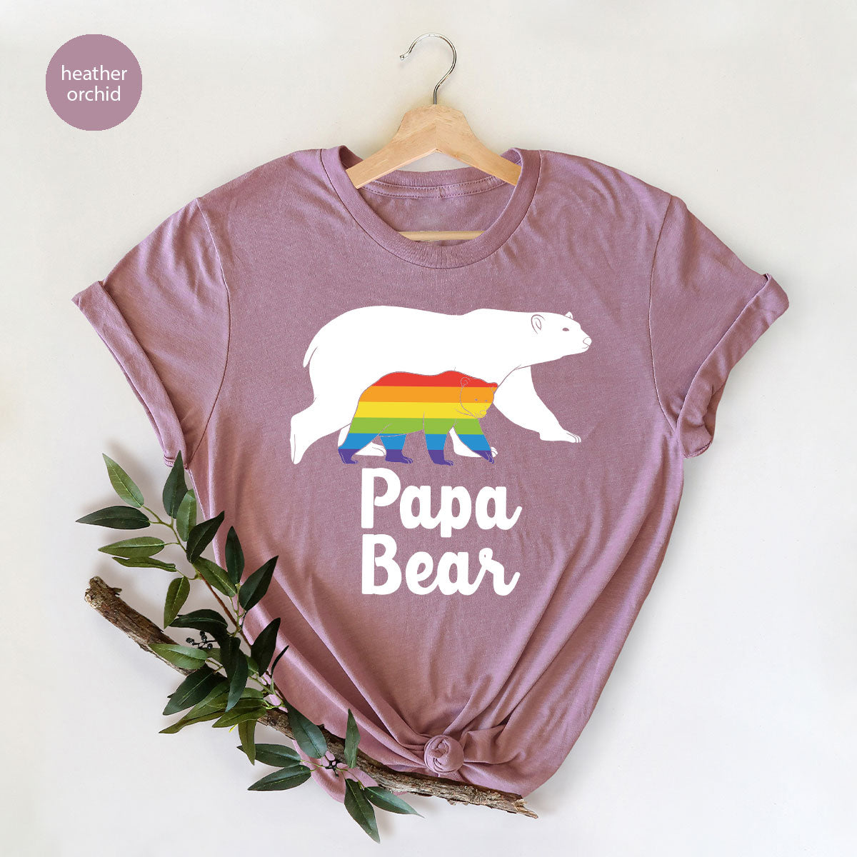 Papa Bear Shirt, Papa Bear T-Shirt, LGBT Shirt, Rainbow Bear Tee