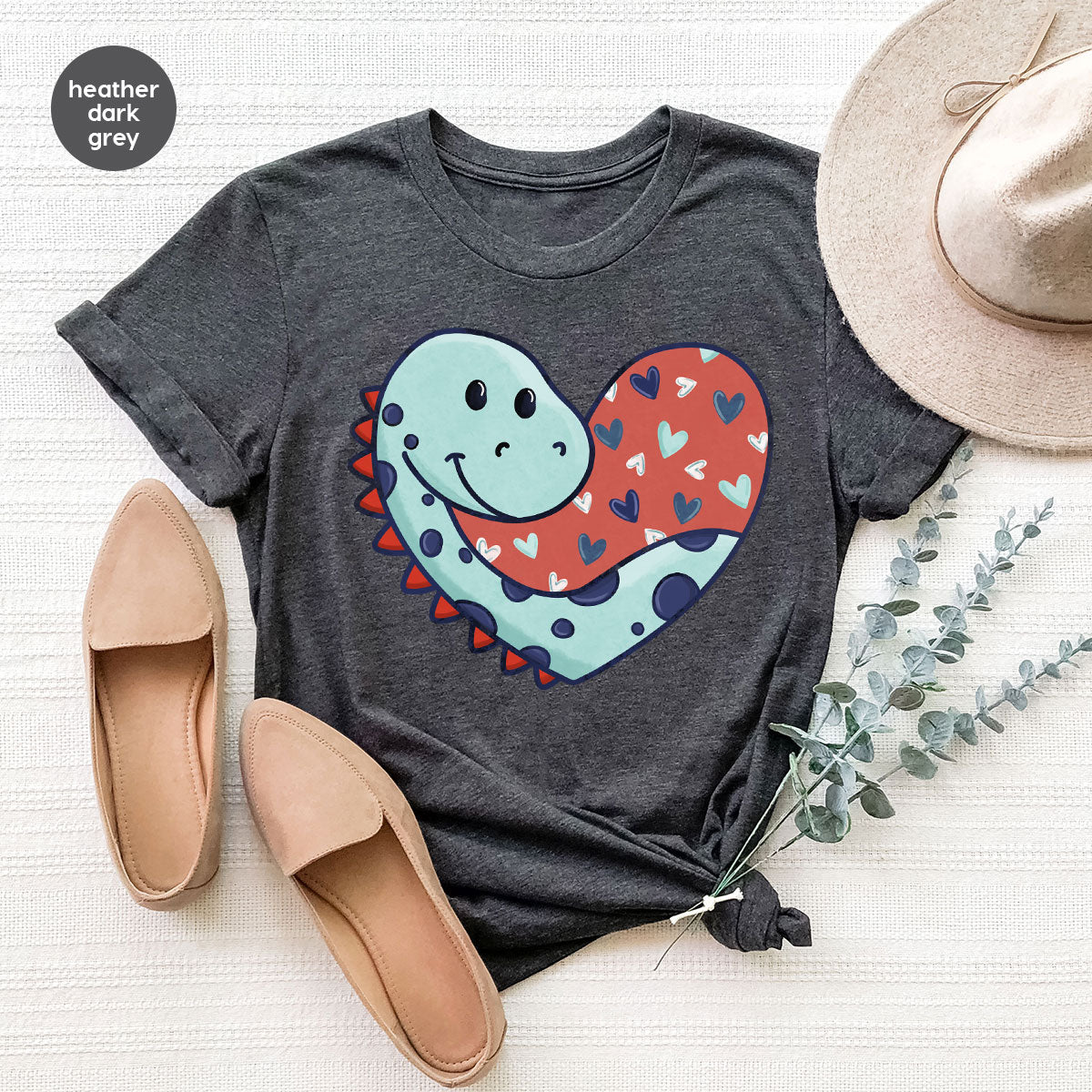 Valentine's Day Dino Shirt, Heart Of Dinosaur Shirt, Feb 14 Tee