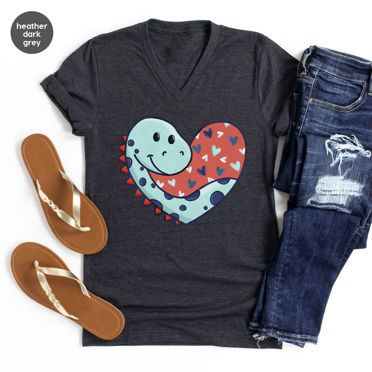 Valentine's Day Dino Shirt, Heart Of Dinosaur Shirt, Feb 14 Tee