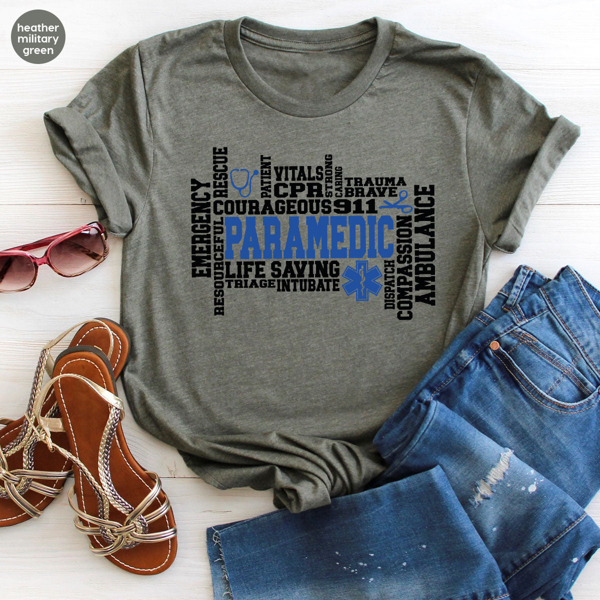 Paramedic T-Shirt, Ambulance Shirt, Life Saver T-Shirt, Gift For Live Saver, Health Worker Shirt