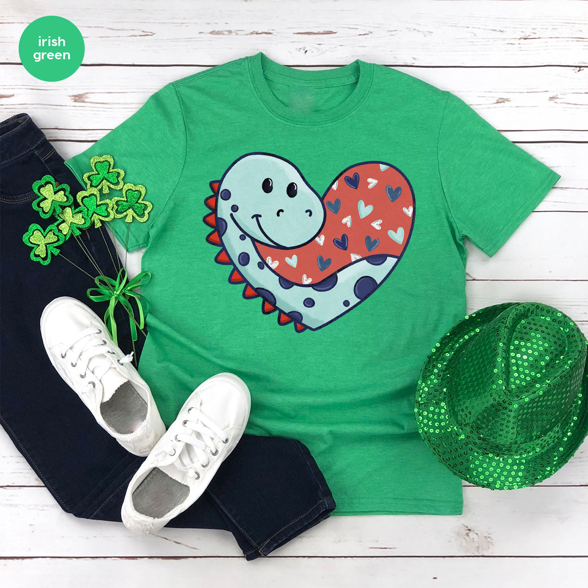Valentine's Day Dino Shirt, Heart Of Dinosaur Shirt, Feb 14 Tee
