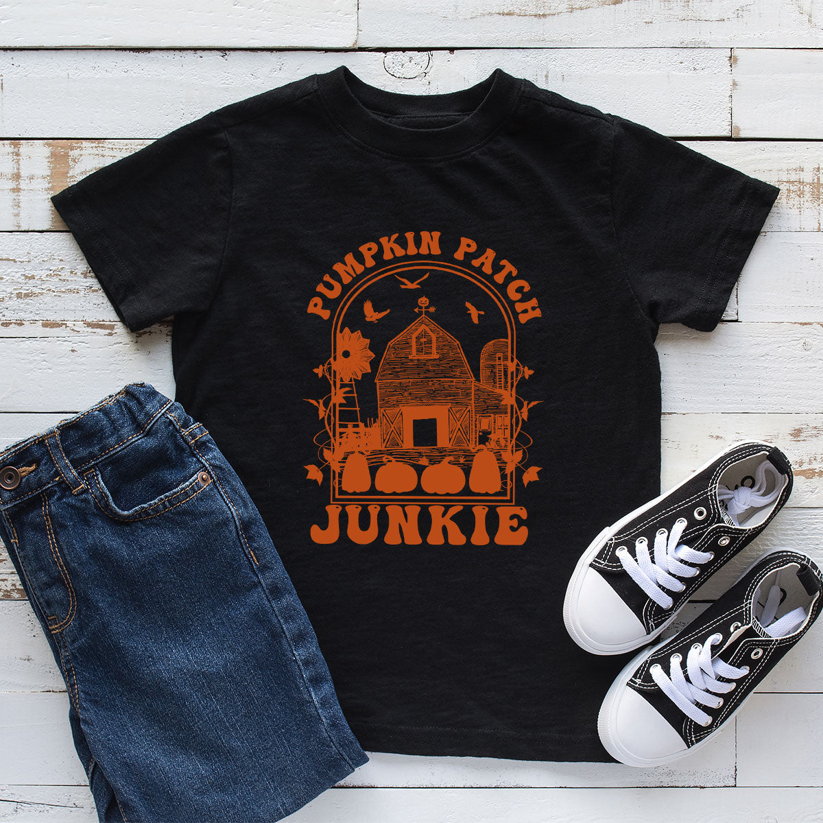 Junkie T-Shirt, Gift T-Shirt For Halloween, Pumpkin Halloween Shirt
