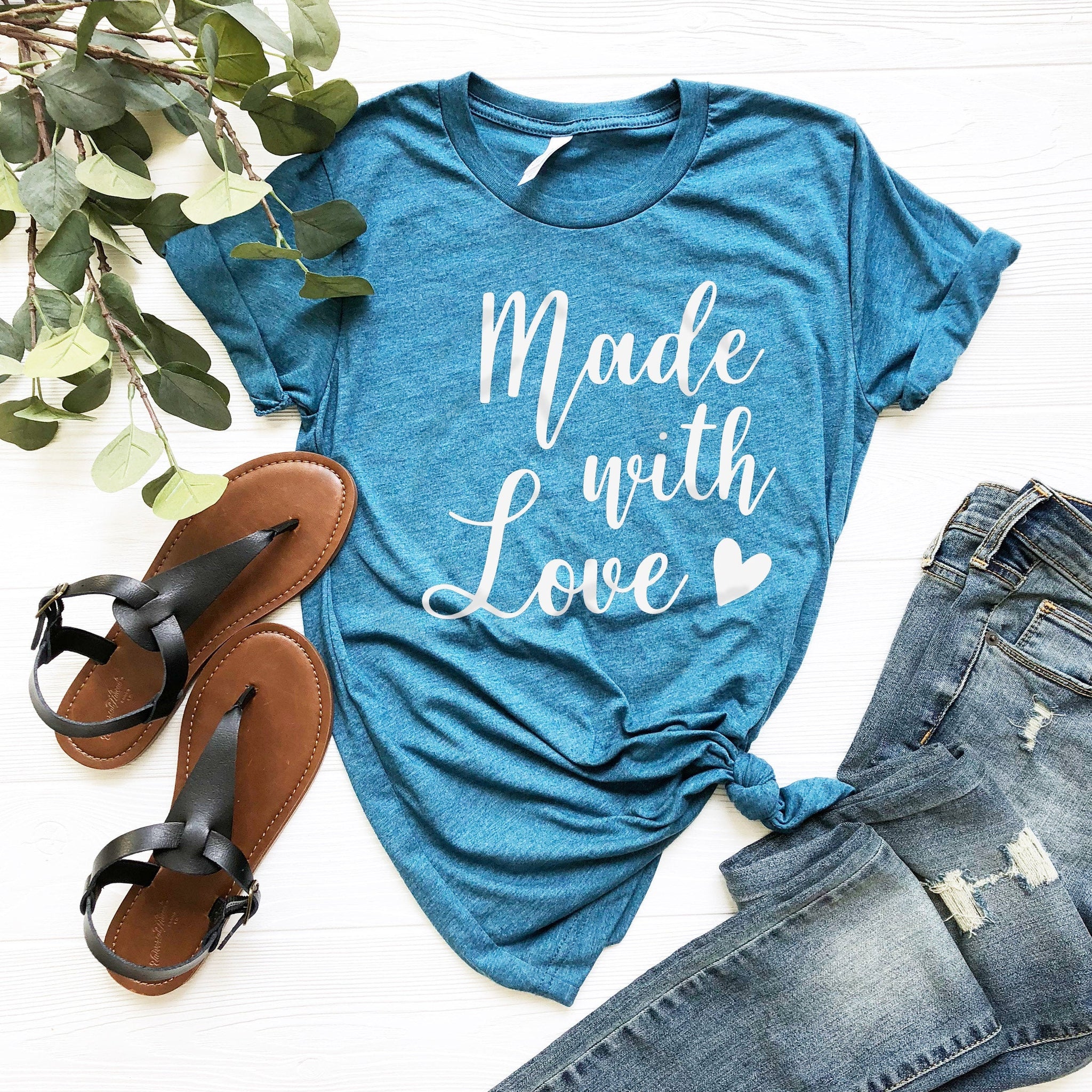 Made With Love, Mom Shirt, Wife Shirt, Kitchen Shirt - Fastdeliverytees.com