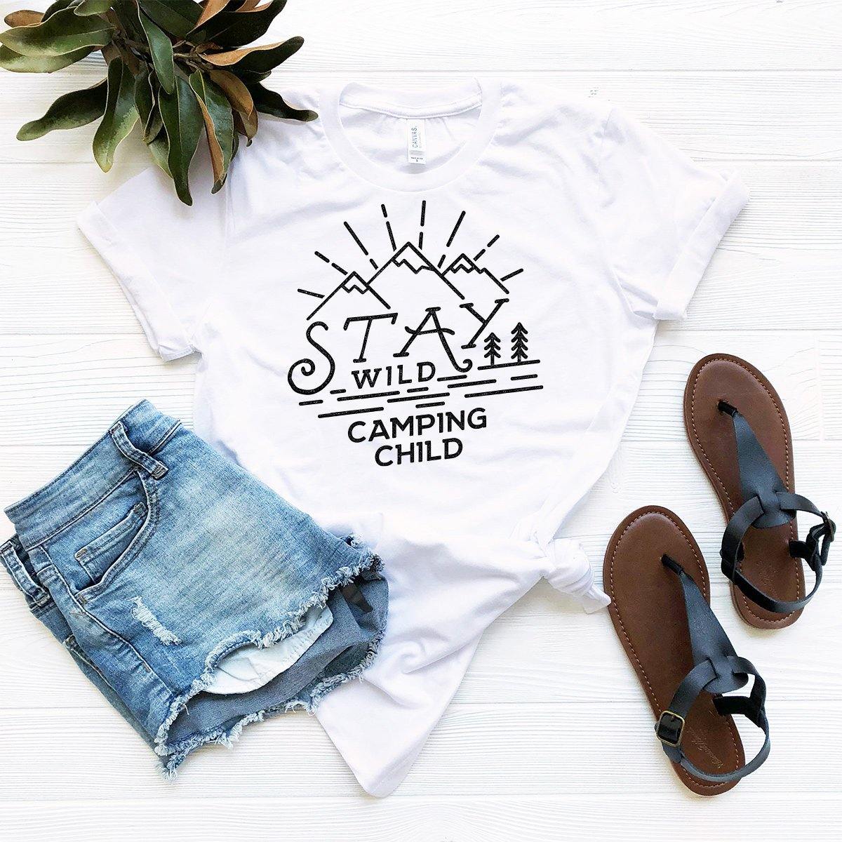 Stay Wild Camping Child Shirt,Camping Shirt,Hiking Shirt,Mountain Shirt,Climbing Shirt - Fastdeliverytees.com