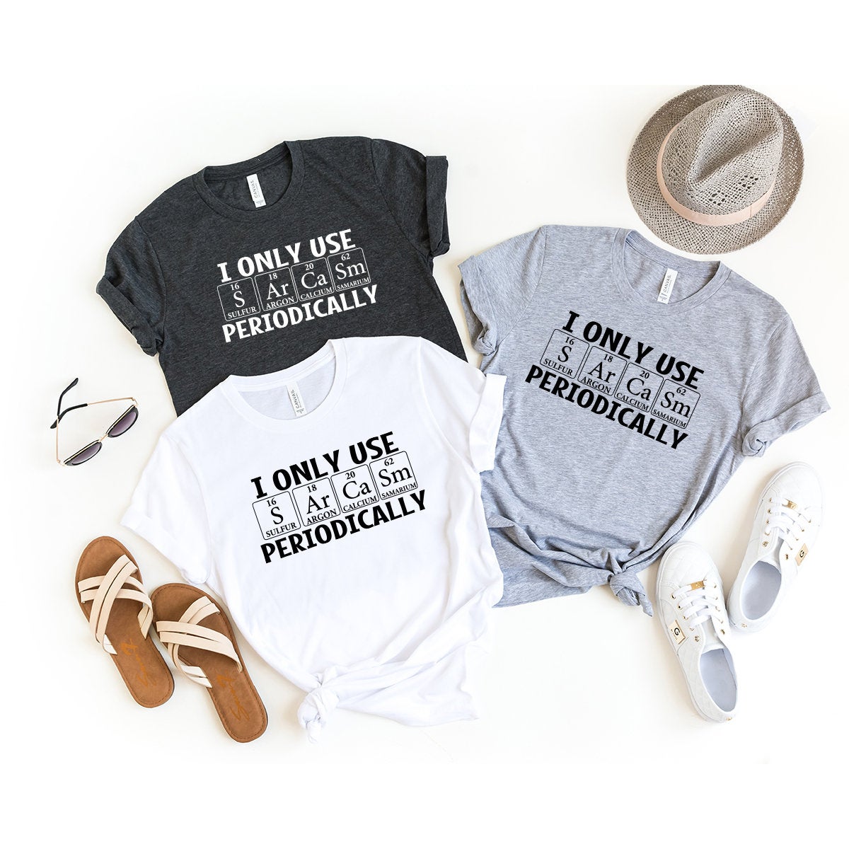 Sarcastic Tshirt, I Only Use Sarcasm Periodically Shirt, Funny Chemistry Shirt, Funny Science Tshirt, Sarcastic Chemistry Shirt - Fastdeliverytees.com
