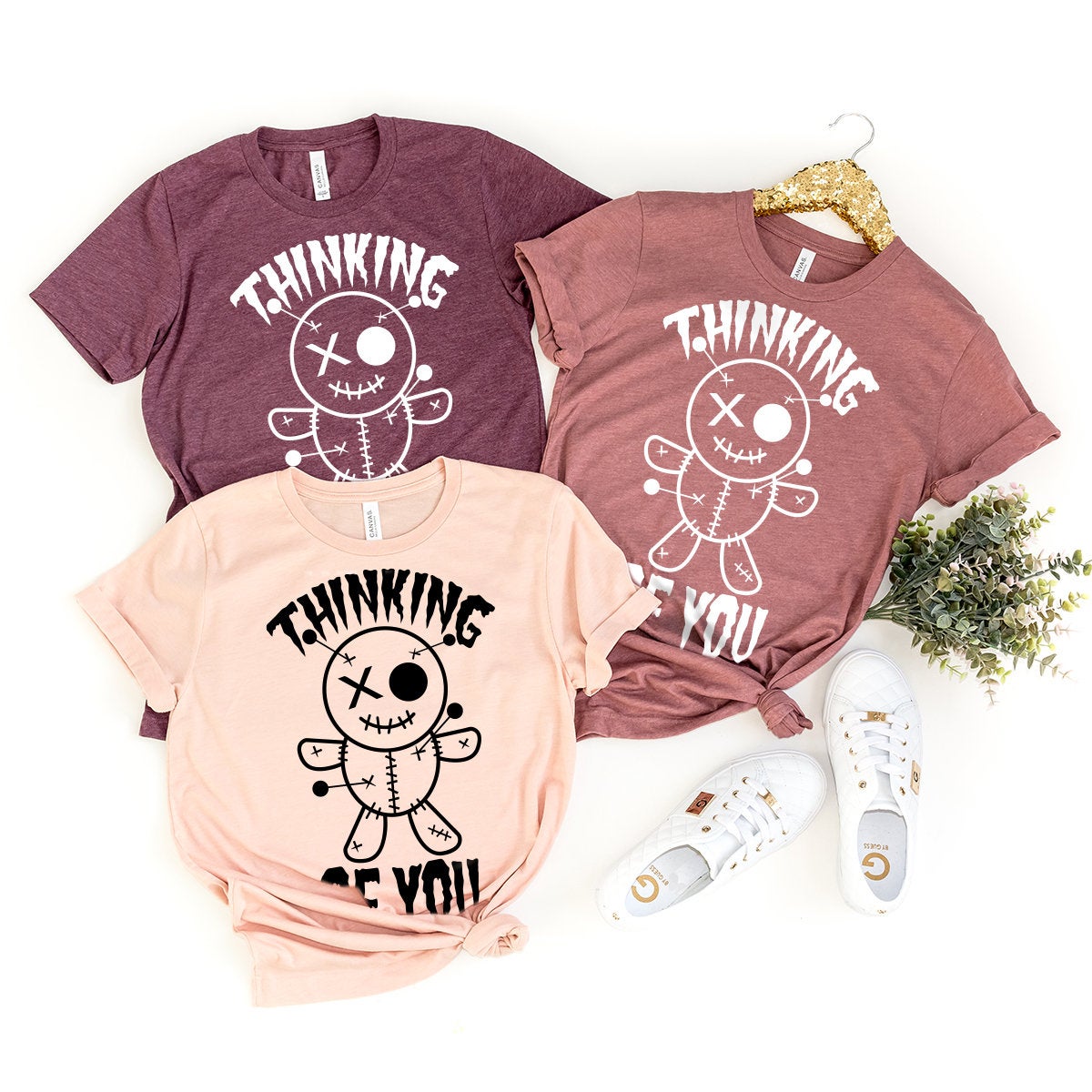 Thinking Of You Voodoo T-Shirt, Voodoo Doll Shirt, Funny Halloween Shirt, Pins And Needles Graphic Tee, Voodoo Magic Shirt, Halloween Shirt - Fastdeliverytees.com