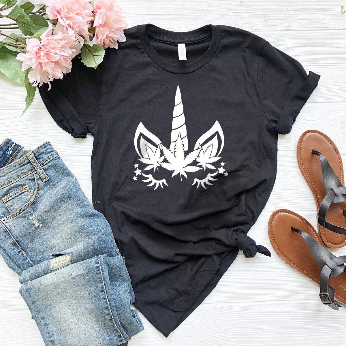 Marijuana Weed Leaf Unicorn Shirt, 420 Shirt, Stoner Girl Shirt, Funny Marijuana Tshirt, Cannabis Unicorn Shirt, Weed Lover Shirt, Weed Tee - Fastdeliverytees.com