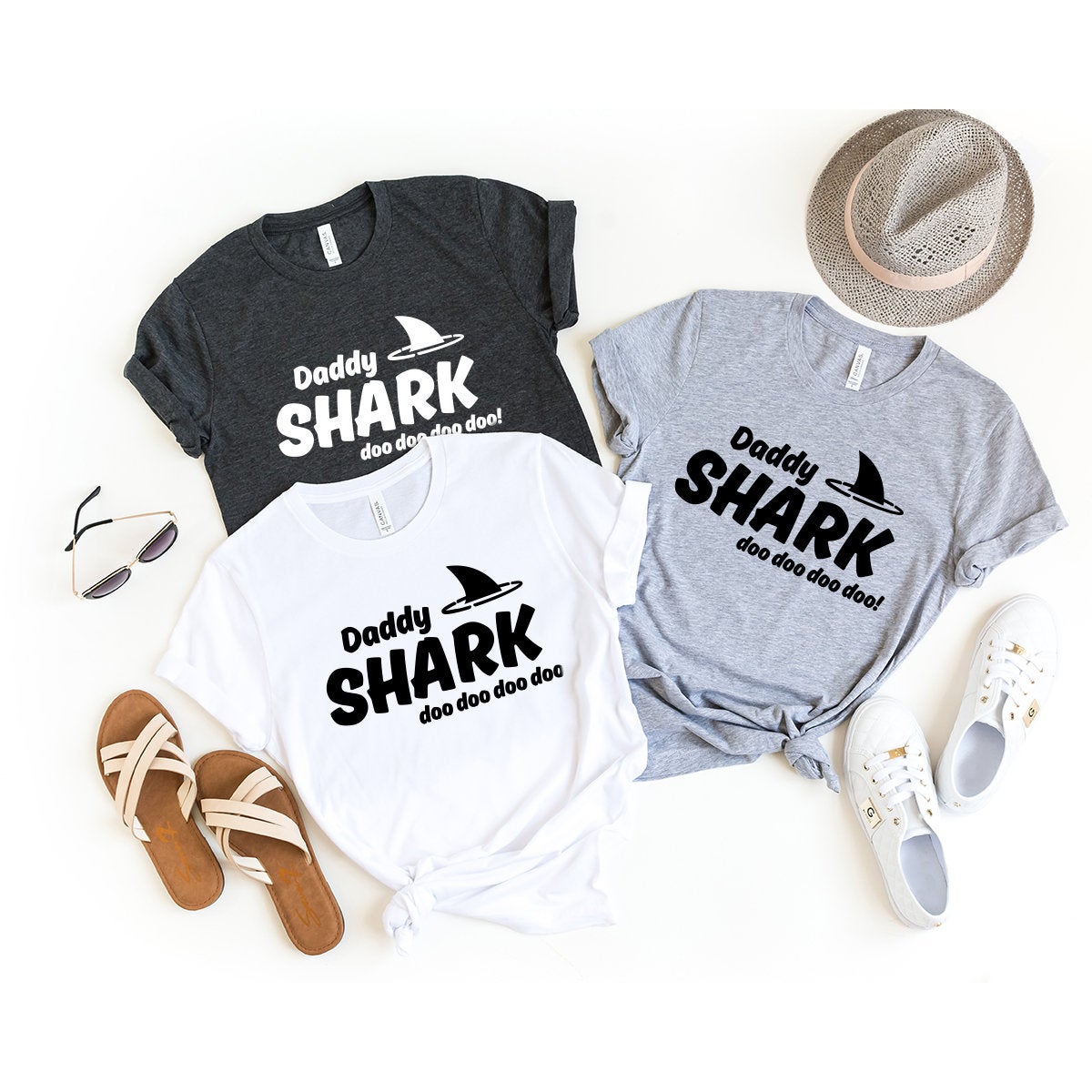 Matching Family Shirt, Shark Family Shirts, Family T-Shirt, Mommy Shark Shirt, Daddy Shark Shirt, Brother Shark Shirt, Baby Shark Onesie - Fastdeliverytees.com