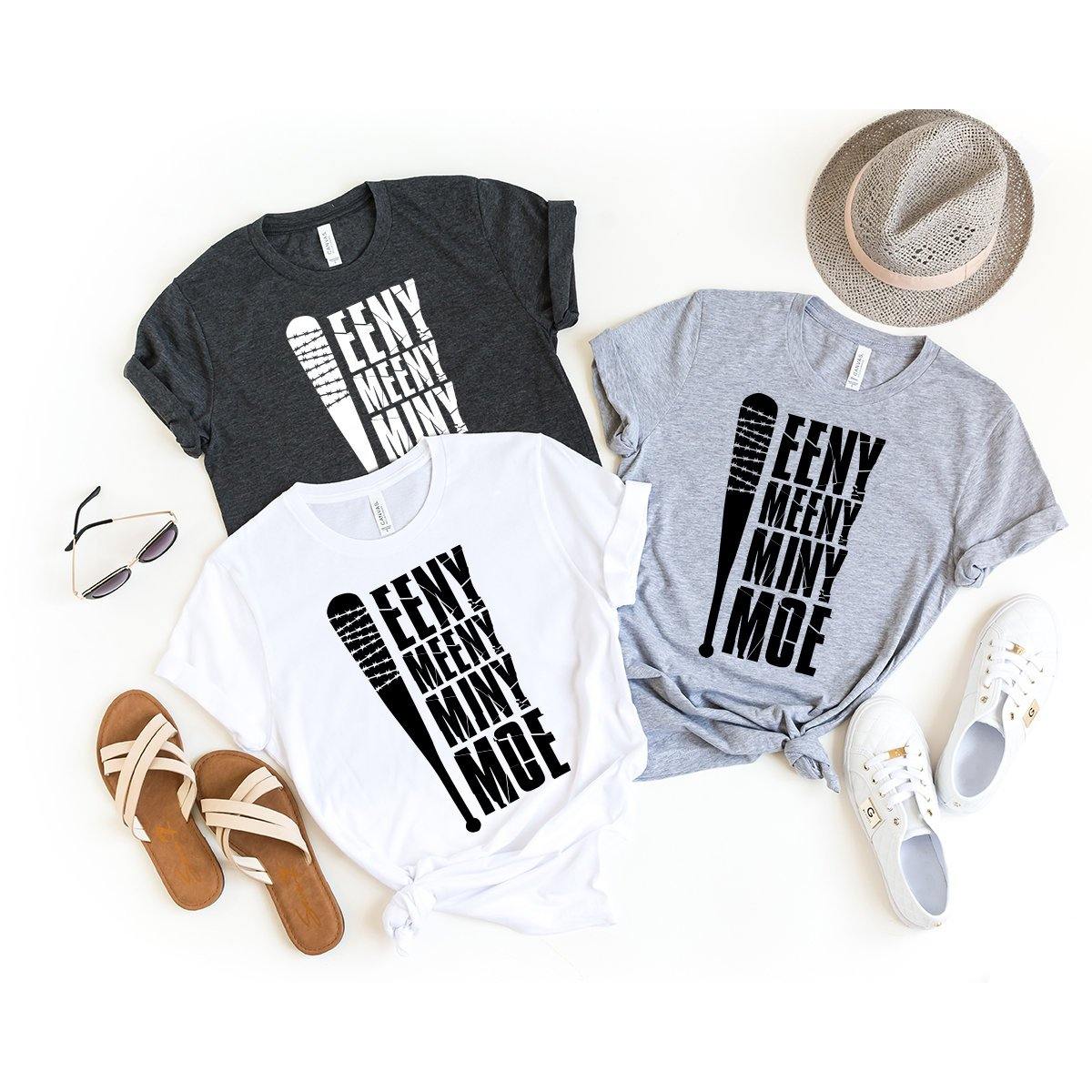 Eeny Meeny Miny Moe Shirt, The Walking Dead Negan's Bat Shirt, Baseball Bat Shirt, The Walking Dead Lover Shirt, Negan's Bat Lucille Tshirt - Fastdeliverytees.com