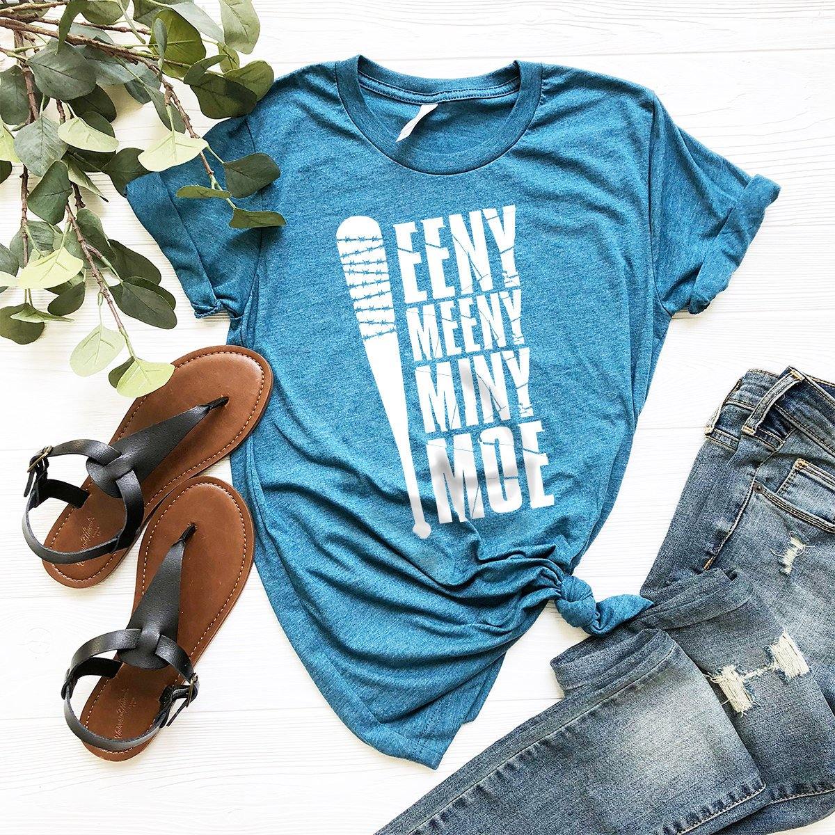 Eeny Meeny Miny Moe Shirt, The Walking Dead Negan's Bat Shirt, Baseball Bat Shirt, The Walking Dead Lover Shirt, Negan's Bat Lucille Tshirt - Fastdeliverytees.com