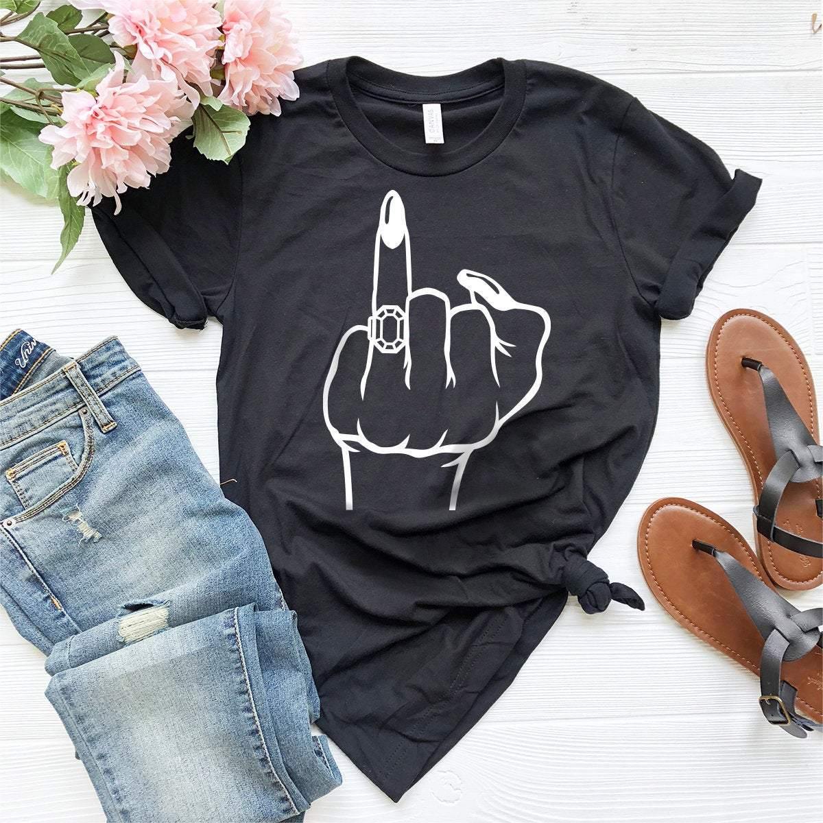 Bridal Party Shirt, Ring Finger With Ring Shirt, Funny Bridal Shirt, Engaged AF T-Shirt, Engagement Announcement, Bride Finger Shirt - Fastdeliverytees.com