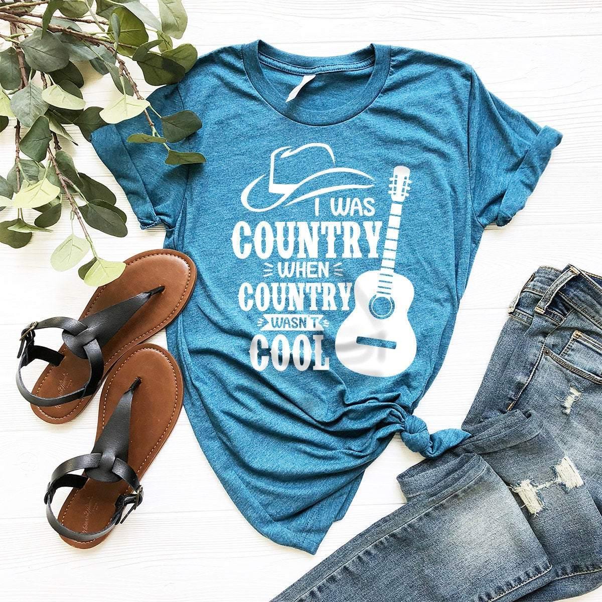 Country Lover Shirt, Country Music Shirt, I Was Country When Country Wasn't Cool , Country Girl Shirt, Cowgirl T-Shirt, Barbara Mandrell Tee - Fastdeliverytees.com