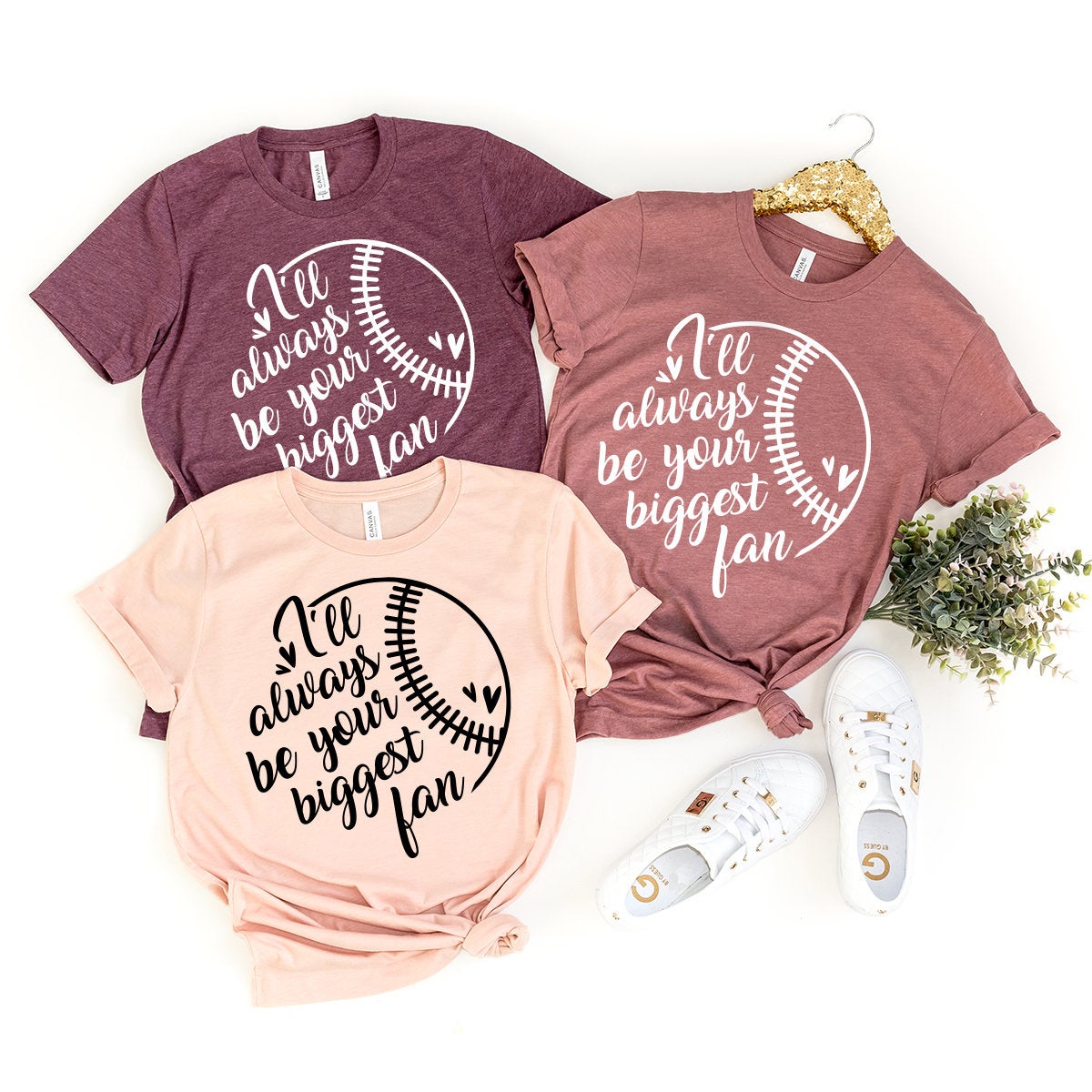 I'll Always Be Your Biggest Fan Shirt, Baseball T-Shirt, Baseball Mom Shirt, Baseball Dad Tee, Baseball Fan Shirt, Baseball Game Day Shirt - Fastdeliverytees.com