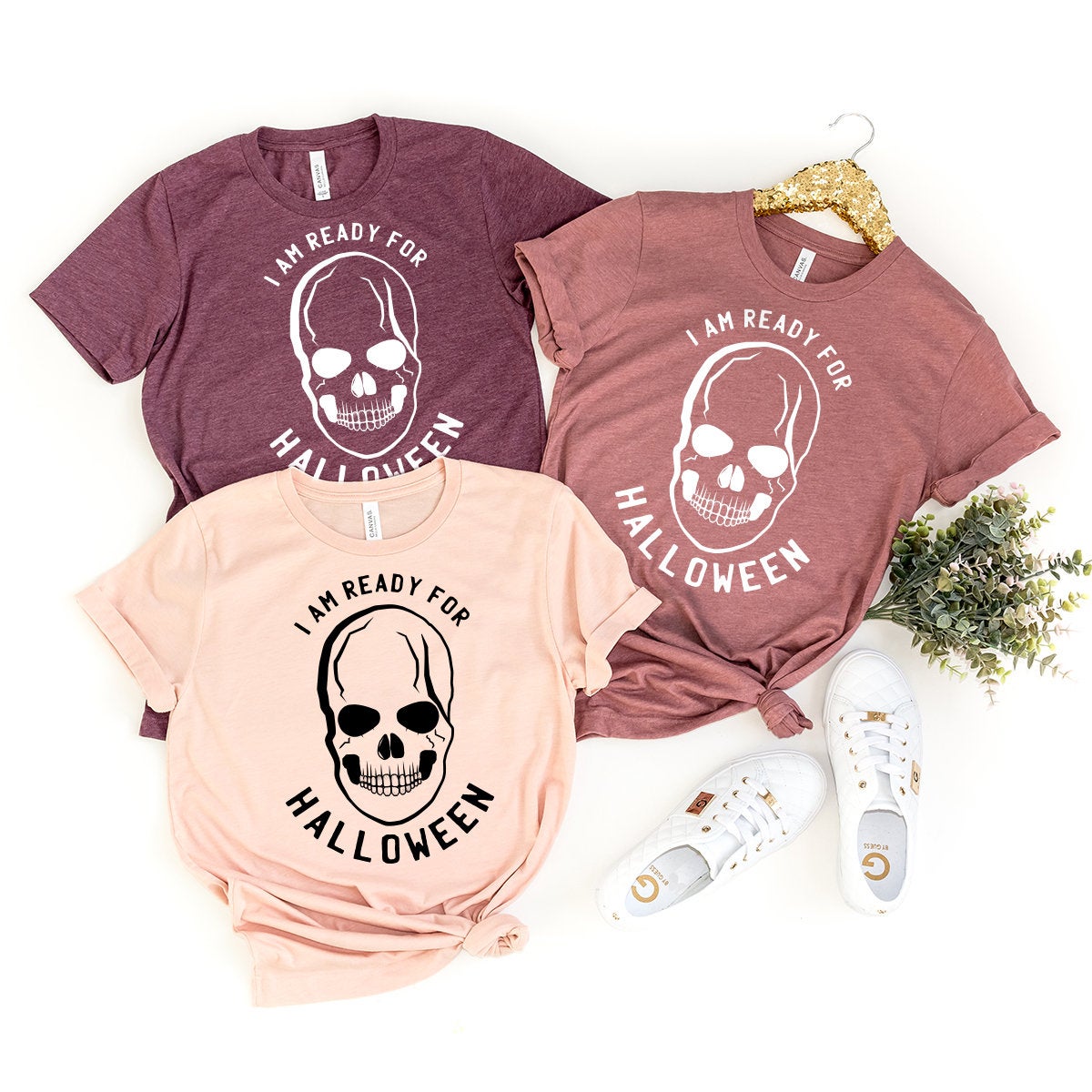 Skull Halloween Shirt, Halloween T-Shirt, Fall Shirt, Halloween Gift, Funny Halloween Shirt, I Am Ready For Halloween Tee, Horror Shirt - Fastdeliverytees.com