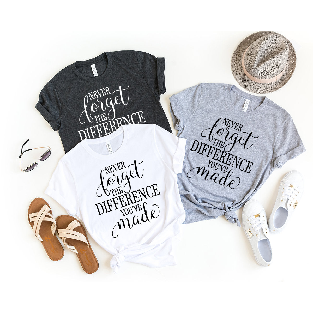 Retirement Shirt, Retirement Gift, Teacher Shirt, Never Forget The Difference You've Made Shirt, Appreciation Shirt, Inspirational Shirt - Fastdeliverytees.com