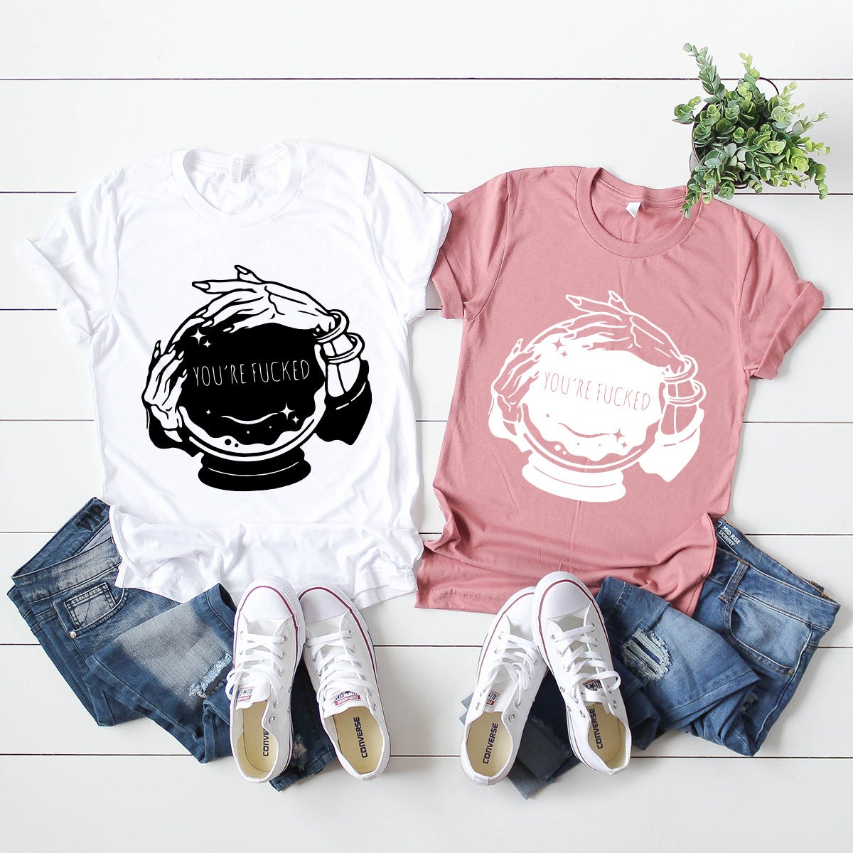 Crystal Ball Shirt, You're Fucked Shirt, Witchy T-Shirt, Goth Shirt,Halloween Shirt,Mystical Hand Shirt,Psychic Tee, Funny Witch Shirt - Fastdeliverytees.com
