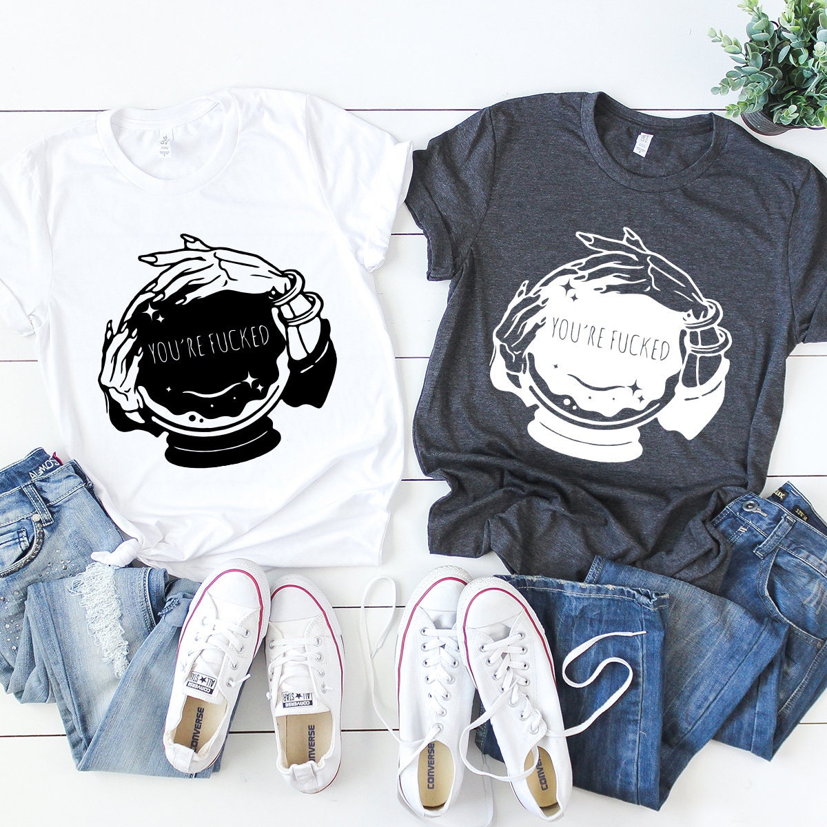 Crystal Ball Shirt, You're Fucked Shirt, Witchy T-Shirt, Goth Shirt,Halloween Shirt,Mystical Hand Shirt,Psychic Tee, Funny Witch Shirt - Fastdeliverytees.com