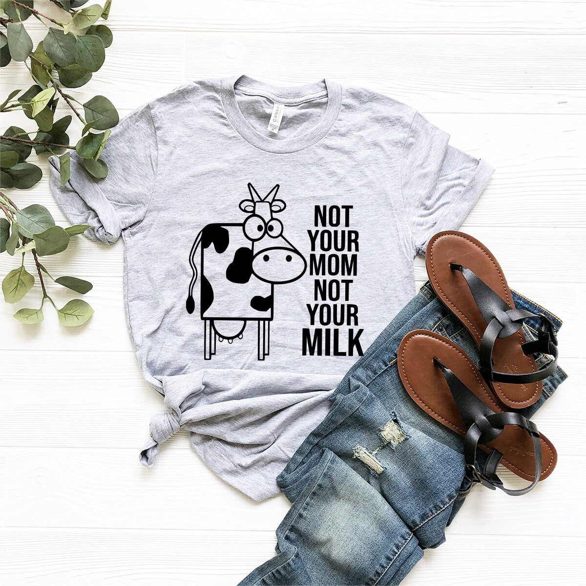 Not Your Mom Not Your Milk T-Shirt,Save Animal Shirt, Vegan Shirt, Vegetarian Shirt, Animal Lover Tee,Gift For Vegan, Animal Rights Tee - Fastdeliverytees.com