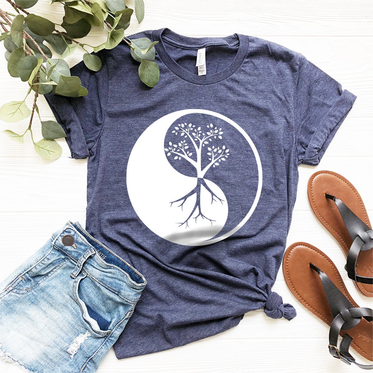 Yin Yang Tree Shirt, Yoga Shirt, Meditation Shirt, Yoga T-Shirt, Yoga Lover Shirt, Inspirational Shirt, Yoga Tee, Funny Yoga Tee, Yoga Gift - Fastdeliverytees.com