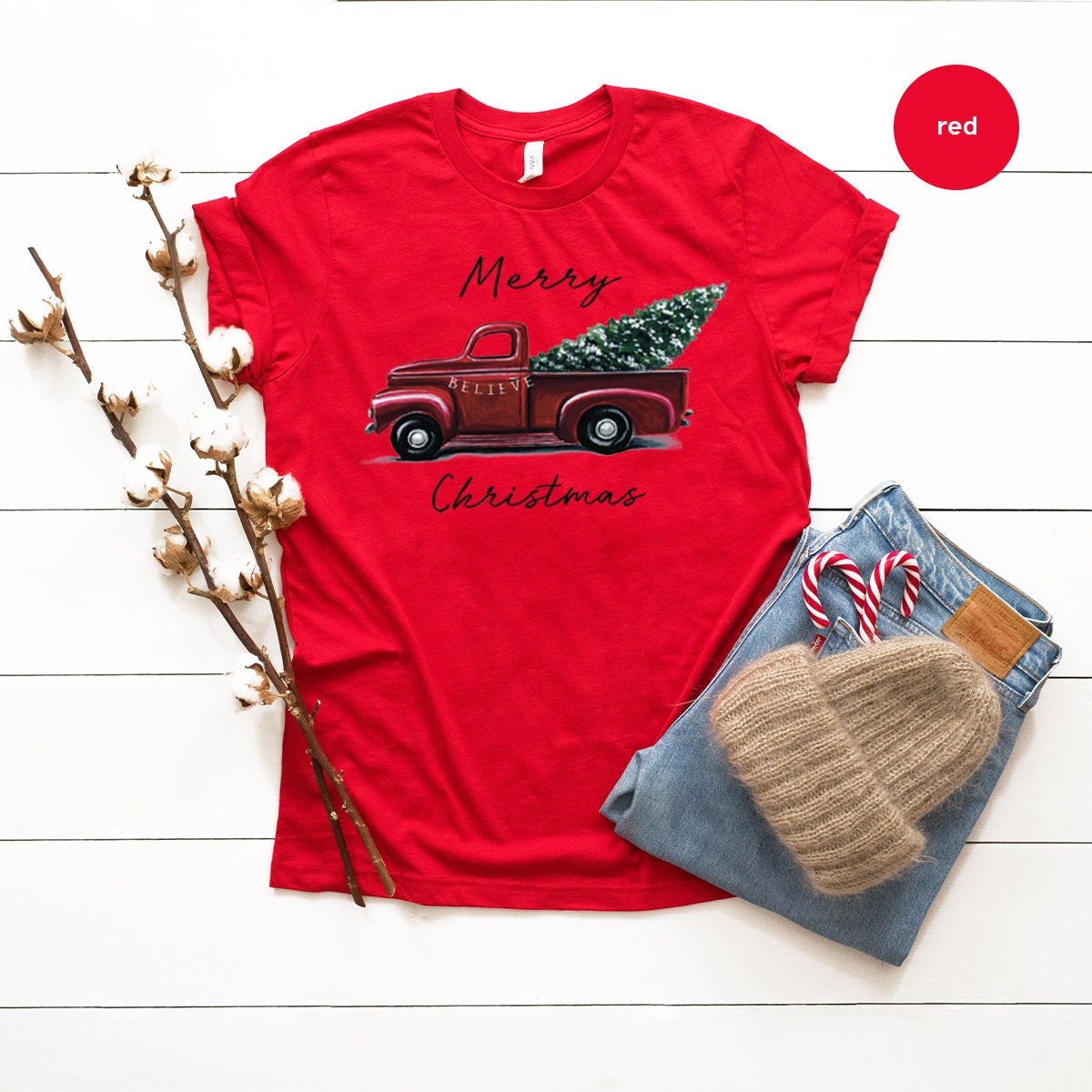 Christmas T Shirt, Merry Christmas Shirt, New Year Shirt, Christmas Truck With Tree Shirt, Christmas Tree T-Shirt, Family Christmas Tee - Fastdeliverytees.com