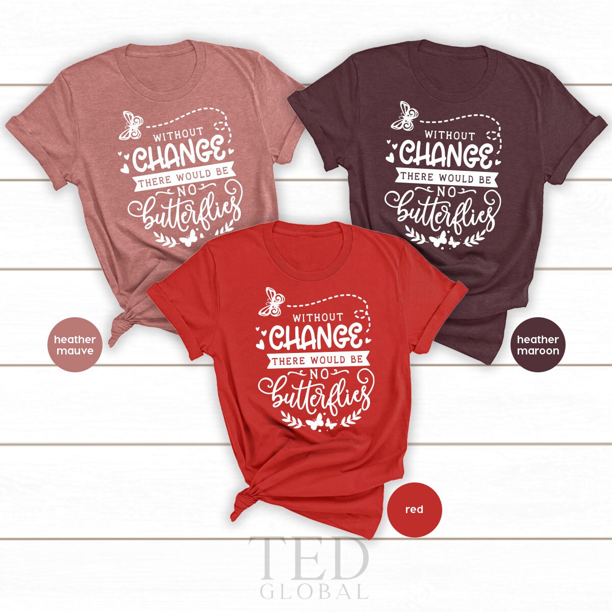 Nature Lover Shirt, Environmental Shirt, Without Change There Would Be No Butterflies Shirt, Save Butterflies Shirt, Only One Earth Shirt - Fastdeliverytees.com