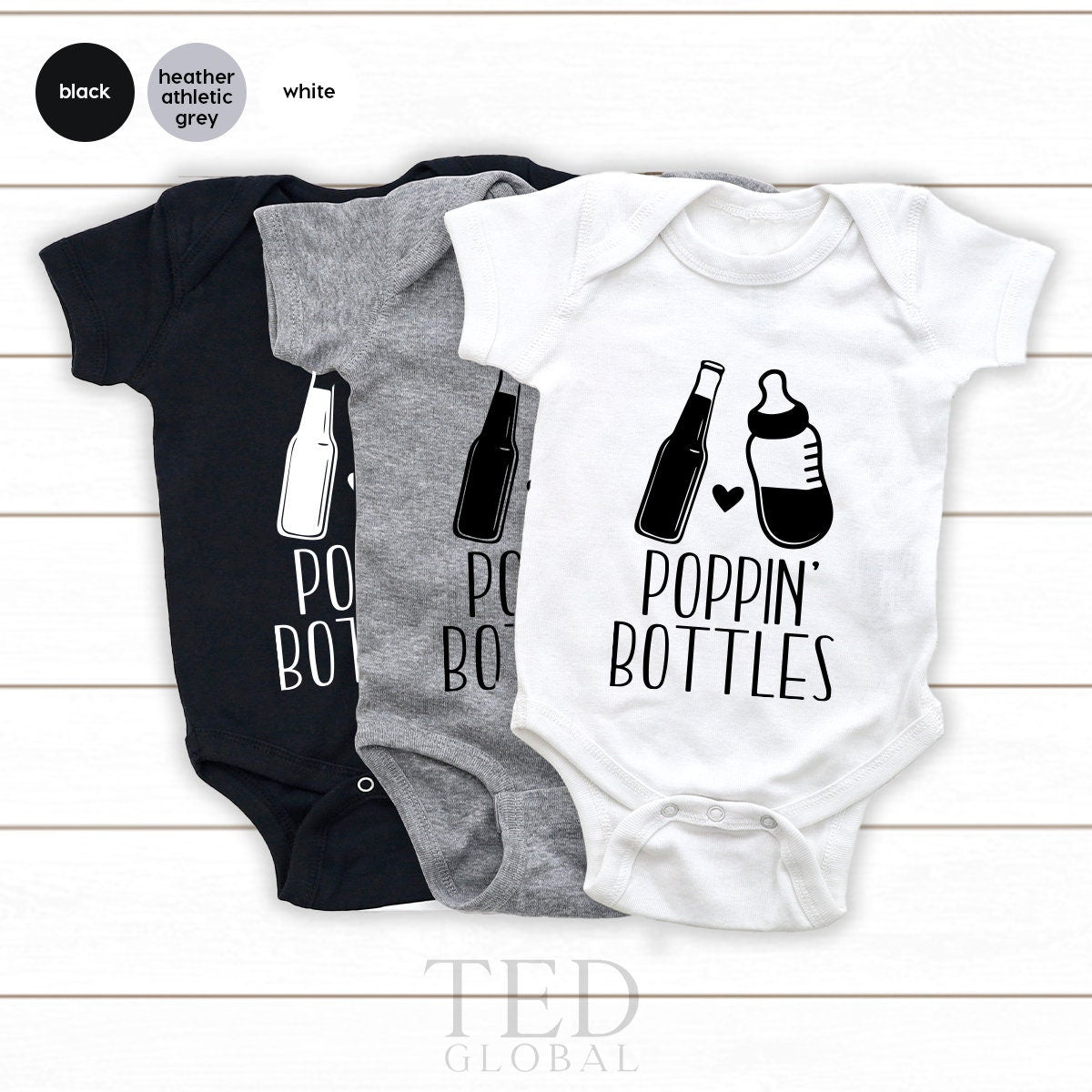 New Baby Shirt, Poppin Bottles Shirt, Newborn Boddysuit, Baby Announcement, Gift For New Baby, Baby And Me Shirt, Baby Matching Tee - Fastdeliverytees.com