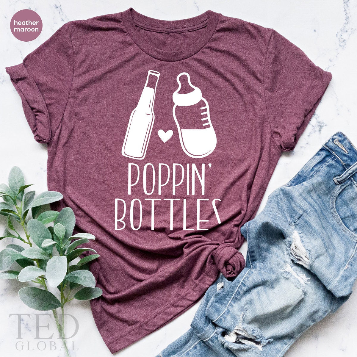 New Baby Shirt, Poppin Bottles Shirt, Newborn Boddysuit, Baby Announcement, Gift For New Baby, Baby And Me Shirt, Baby Matching Tee - Fastdeliverytees.com