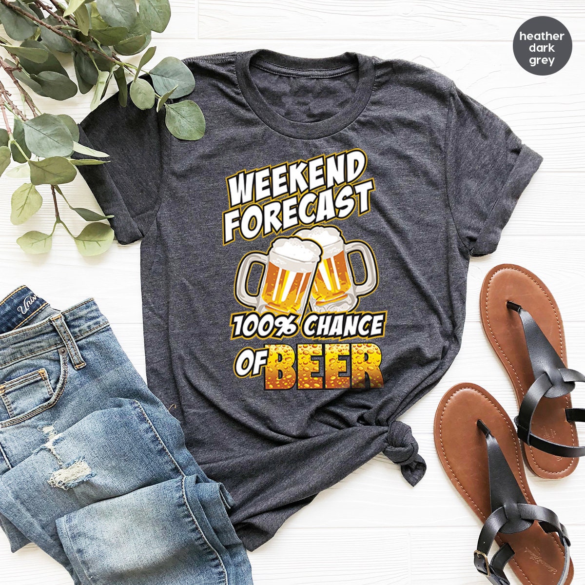 Beer Shirt, Day Drinking Shirt, Beer T Shirt, Funny Quote Shirt, Weekend Forecast Chance Of Beer Shirt, Alcohol Shirt, Bachelor Party Shirt - Fastdeliverytees.com