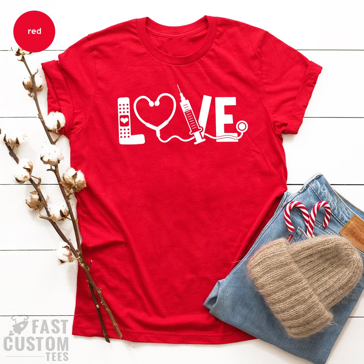 Love T-Shirt, Nurse Life T Shirt, Health Care T-Shirt, Quarantine Tshirts, Heart Stethoscope Shirt, Cute Doctor Gift, Valentine Days Shirt - Fastdeliverytees.com