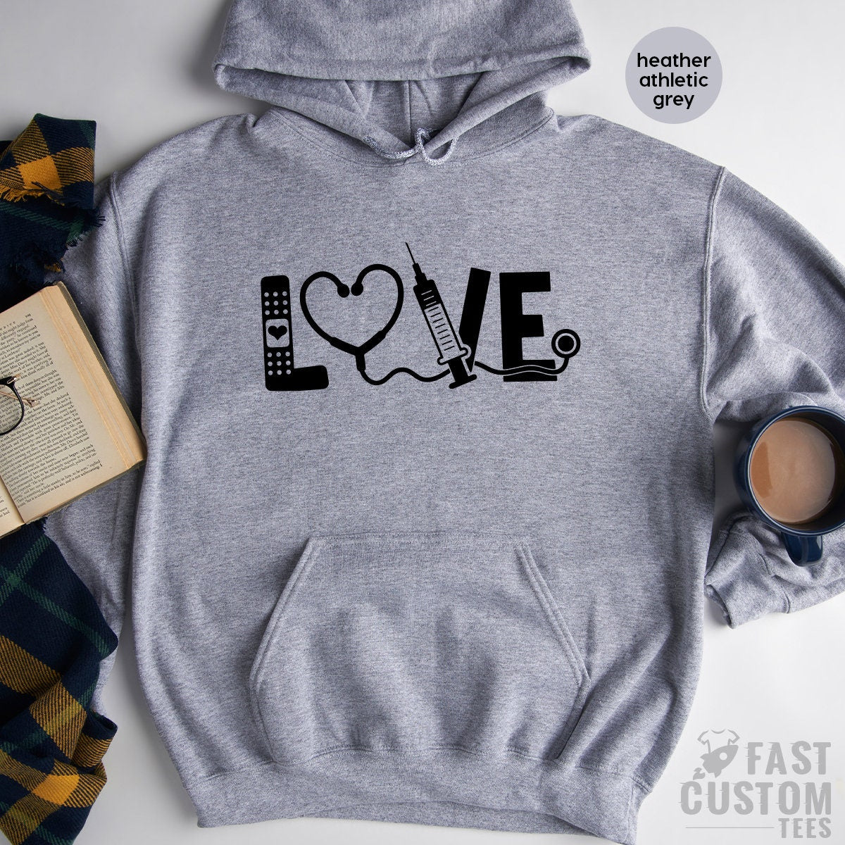 Love T-Shirt, Nurse Life T Shirt, Health Care T-Shirt, Quarantine Tshirts, Heart Stethoscope Shirt, Cute Doctor Gift, Valentine Days Shirt - Fastdeliverytees.com