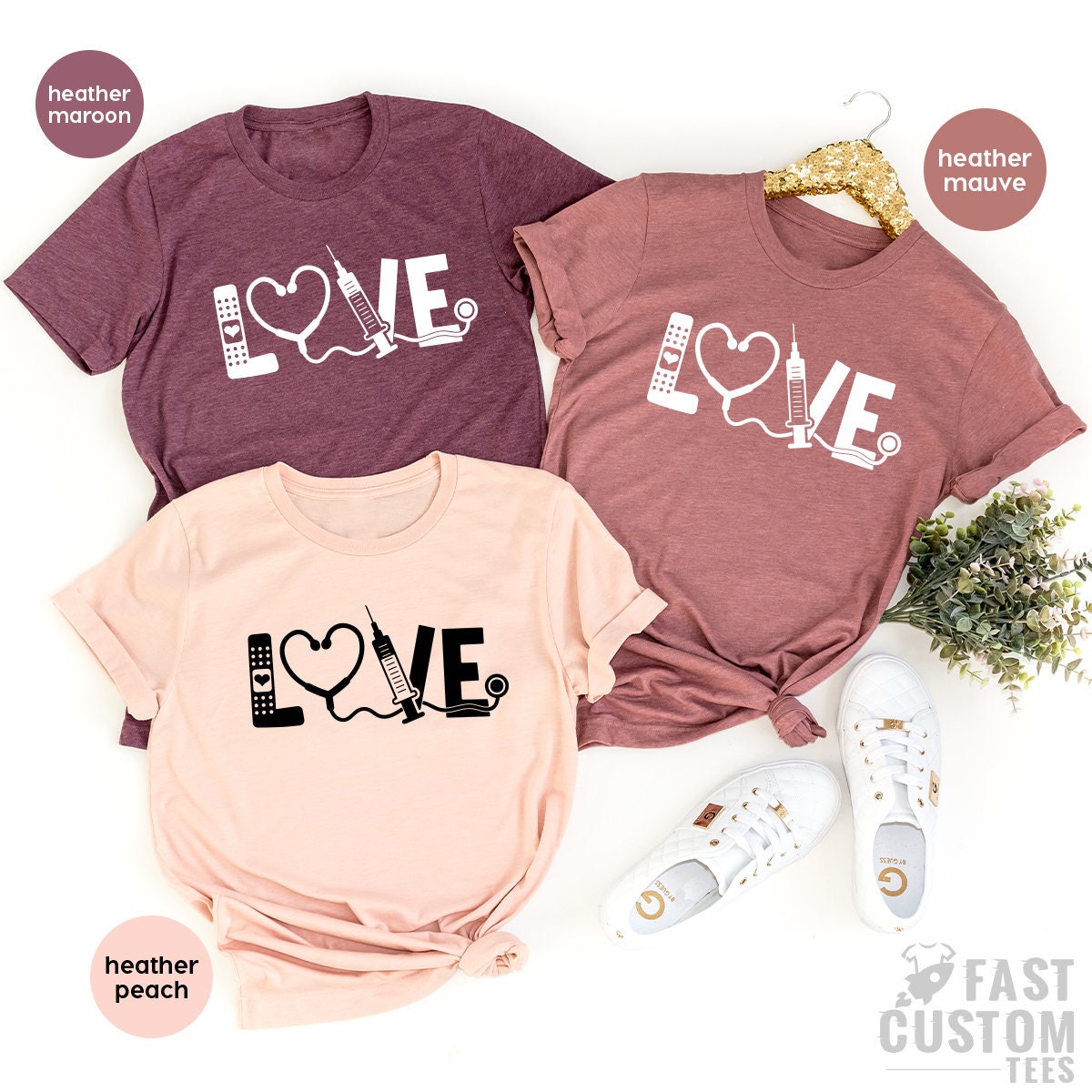 Love T-Shirt, Nurse Life T Shirt, Health Care T-Shirt, Quarantine Tshirts, Heart Stethoscope Shirt, Cute Doctor Gift, Valentine Days Shirt - Fastdeliverytees.com