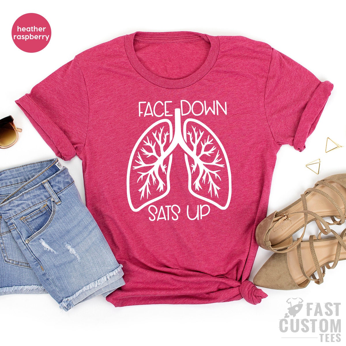 Healthcare Worker Shirt, Face Down Sats Up TShirt, Nursing T Shirt, Team Lung Shirt, Gift For Nurses, Nursing Tee - Fastdeliverytees.com